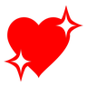 Cœur scintillant Emoji 💖 image - Docomo style