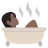 Person Taking Bath: Dark Skin Tone