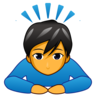 Man Bowing Emoji 🙇‍♂️ image - Emojidex style