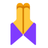 Emoji Persona con le mani giunte 🙏 image - Microsoft Classic 2D style