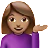 Woman Tipping Hand: Medium Skin Tone