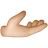 Palm Up Hand: Medium-Light Skin Tone