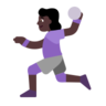 Woman Playing Handball: Dark Skin Tone Emoji 🤾🏿‍♀️ image - Microsoft Classic 2D style