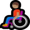 Man In Manual Wheelchair: Medium Skin Tone Emoji 👨🏽‍🦽 image - Microsoft Windows 10 Segoe UI Emoji style