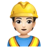 Construction Worker: Light Skin Tone Emoji 👷🏻 image - Huawei Harmony OS style