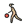 Woman Bouncing Ball: Medium-Light Skin Tone Emoji ⛹🏼‍♀️ image - OpenMoji style
