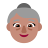 Old Woman: Medium Skin Tone Emoji 👵🏽 image - Microsoft Classic 2D style