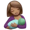 Breast-Feeding: Medium Skin Tone Emoji 🤱🏽 image - Apple style