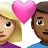 Couple With Heart: Woman, Man, Medium-Light Skin Tone, Medium-Dark Skin Tone