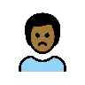 Man Pouting: Medium-Dark Skin Tone Emoji 🙎🏾‍♂️ image - OpenMoji style