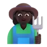 Woman Farmer: Dark Skin Tone Emoji 👩🏿‍🌾 image - Microsoft 3D Fluent style