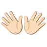 Open Hands: Light Skin Tone Emoji 👐🏻 image - Google Noto Color Animated style