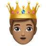 Prince: Medium Skin Tone Emoji 🤴🏽 image - Huawei Harmony OS style