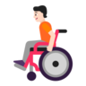 Person In Manual Wheelchair: Light Skin Tone Emoji 🧑🏻‍🦽 image - Microsoft Classic 2D style