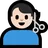 Man Getting Haircut: Light Skin Tone