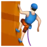 Man Climbing: Light Skin Tone Emoji 🧗🏻‍♂️ image - WhatsApp style