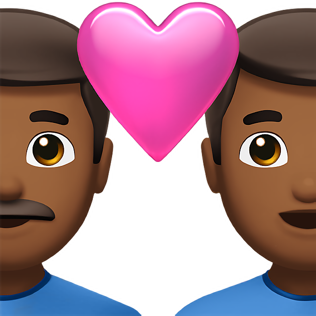 Couple With Heart: Man, Man, Medium-Dark Skin Tone
