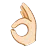 Ok Hand: Light Skin Tone