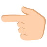 Backhand Index Pointing Left: Medium-Light Skin Tone Emoji 👈🏼 image - EmojiTwo style