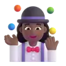 Woman Juggling: Medium-Dark Skin Tone Emoji 🤹🏾‍♀️ image - Microsoft 3D Fluent style