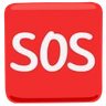 Эмодзи В квадрате sos 🆘 image - Facebook Messenger (2016) style
