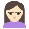 Person Frowning: Light Skin Tone Emoji 🙍🏻 image - EmojiTwo style