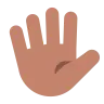 Hand With Fingers Splayed: Medium Skin Tone Emoji 🖐🏽 image - Tossface style