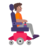 Person In Motorized Wheelchair Facing Right: Medium Skin Tone