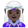Woman Elf: Dark Skin Tone Emoji 🧝🏿‍♀️ image - Google Noto Color style