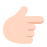 Backhand Index Pointing Right: Light Skin Tone Emoji 👉🏻 image - Microsoft Classic 2D style