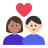 Couple With Heart: Woman, Man, Medium Skin Tone, Light Skin Tone