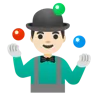 Man Juggling: Light Skin Tone Emoji 🤹🏻‍♂️ image - Google Noto Color style