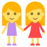 İki kadın el ele tutuşarak Emoji 👭 image - EmojiTwo style