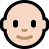 Man: Light Skin Tone, Bald Emoji 👨🏻‍🦲 image - Microsoft Windows 10 Segoe UI Emoji style