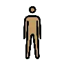 Person Standing: Medium Skin Tone Emoji 🧍🏽 image - OpenMoji style