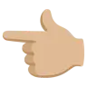 Backhand Index Pointing Left: Medium-Light Skin Tone Emoji 👈🏼 image - Google Noto Color style