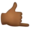 Call Me Hand: Medium-Dark Skin Tone Emoji 🤙🏾 image - WhatsApp style