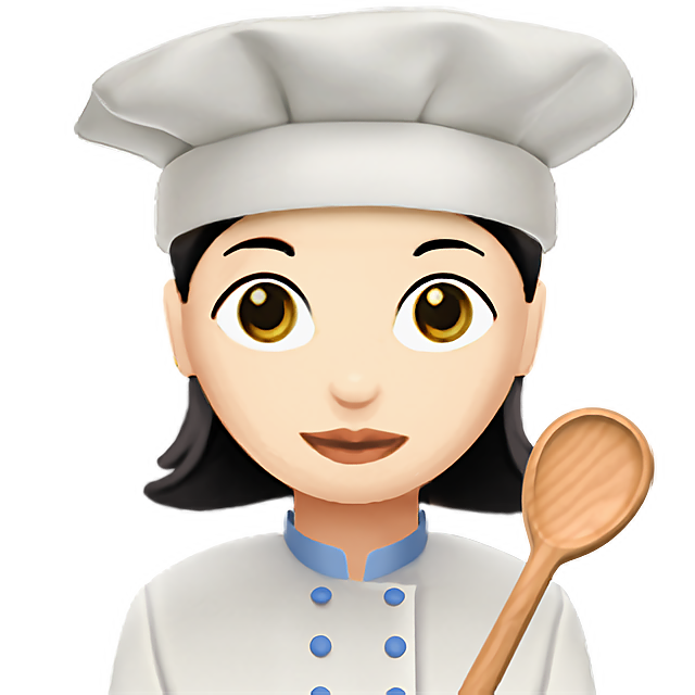 Woman Cook: Light Skin Tone