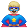 Man Superhero: Medium-Light Skin Tone Emoji 🦸🏼‍♂️ image - Samsung style