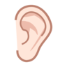 Ear: Light Skin Tone Emoji 👂🏻 image - Emojidex style