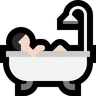 Person Taking Bath: Light Skin Tone Emoji 🛀🏻 image - Microsoft Windows 10 Segoe UI Emoji style