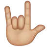 Love-You Gesture: Medium-Light Skin Tone Emoji 🤟🏼 image - WhatsApp style