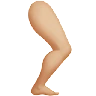 Leg: Medium-Light Skin Tone Emoji 🦵🏼 image - Apple style