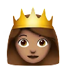 Princess: Medium Skin Tone Emoji 👸🏽 image - Apple style
