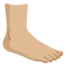Foot: Medium-Light Skin Tone Emoji 🦶🏼 image - Google Noto Color style