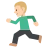 Person Running: Medium-Light Skin Tone