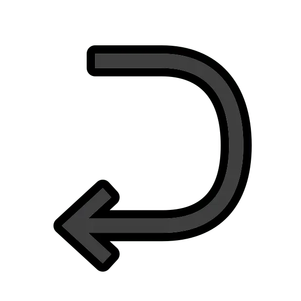 Right Arrow Curving Left