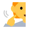 Deaf Person Emoji 🧏 image - Tossface style