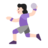 Woman Playing Handball: Light Skin Tone