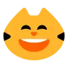 Face de chat rieur avec yeux réjouis Emoji 😸 image - Tossface style